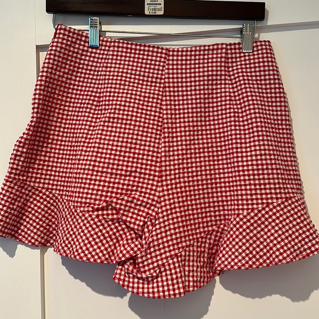 Zara Basic Gingram Short